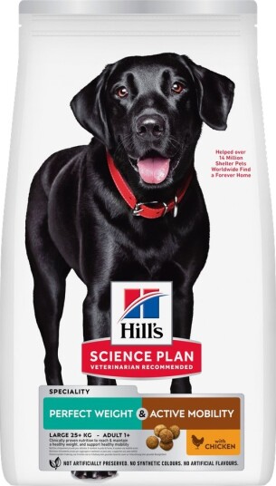 Hill'S Science Plan Perfect Weight & Active Mobility Adult 1+ Large Med Kylling 2 X 12 kg