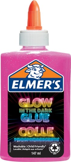 Elmer's 147 ml Glow-in-the-dark Liquid Glue Rosa