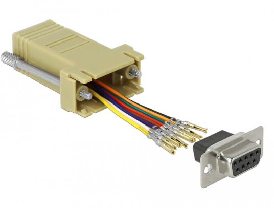 Delock Adapter Sub-D 9-pin Til RJ45 Sett Delock Adapter Sub-D 9-pin Til RJ45 Sett
