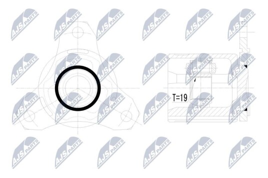 Nty Drivknute drivaksel NTY NPW PL 068