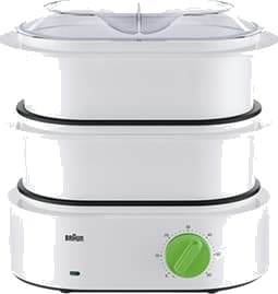 Braun Tribute Collection FS 3000 Dampkoker 850 W hvit/grønn Braun Tribute Collection FS 3000 Dampkoker 850 W hvit/grønn