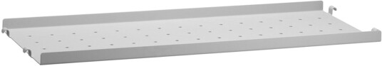 String Metallhyllplan Låg Kant Grå 58 X 20 Cm Hyller & Hyllesystem Nils Strinning Metall