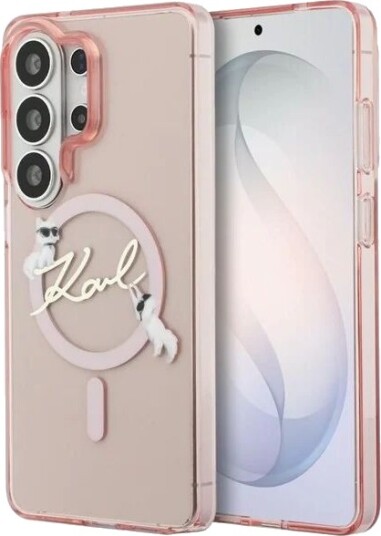 Karl Lagerfeld IML KC Script MagSafe Case for Samsung Galaxy S26 Ultra - Pink