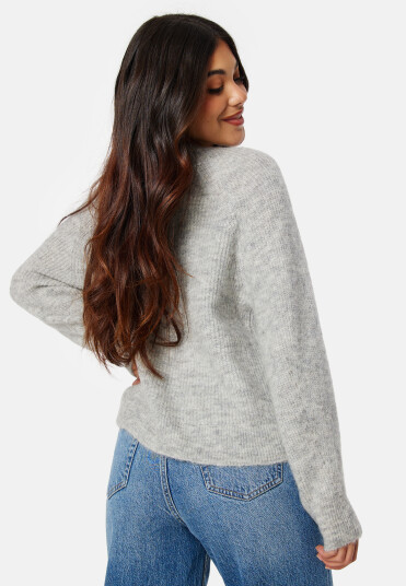 SELECTED FEMME Slflulu LS knit short cardigan Light Grey Melange Light Grey Melange - XXL