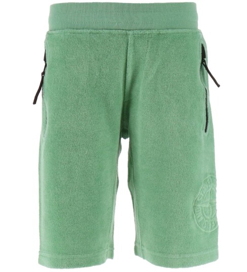 Stone Island Junior Fleece Shorts Light Green 10 år Stone Island Junior Fleece Shorts Light Green 10 år
