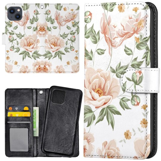 Lommebok Deksel Blomstermønster for iPhone 13 Lommebok Deksel Blomstermønster for iPhone 13