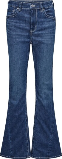 American Eagle Super High Rise Flare   Blue   4 REGULAR