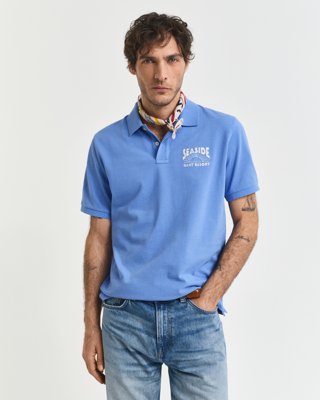 Gant Grafisk poloskjorte PERFECT BLUE XL