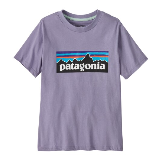 Patagonia Kids P 6 Logo T Shirt Concrete Purple L 12år