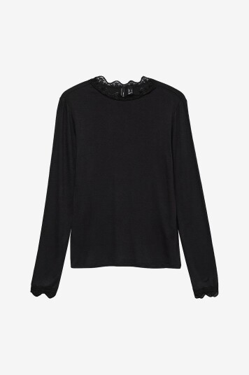 Vero Moda Topp vmRosa LS Highneck Svart