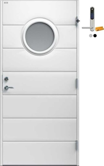 Ytterdør Diplomat Bella Klart Glass med Yale Doorman Classic Home