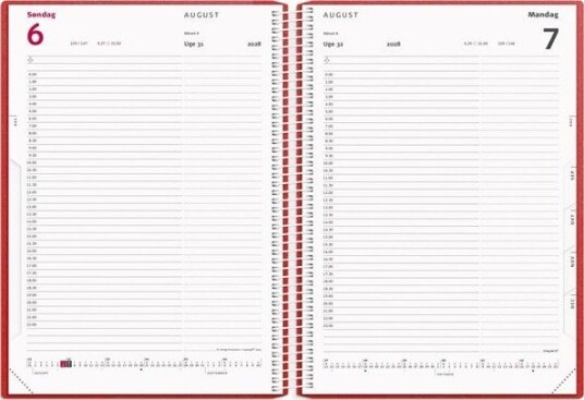 Mayland Timekalender rd PP plast 2028 Mayland Timekalender rd PP plast 2028