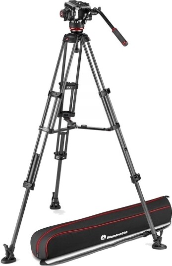 Manfrotto Video Tripod Kit Twin Carbon with 504X Fluid Head MVK504XTWINMC