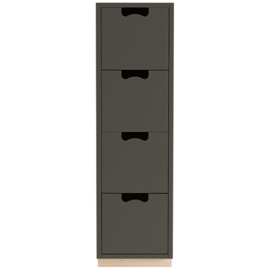 Asplund Snö J4 Chest Of Drawers Char Taupe Base Oak Asplund Snö J4 Chest Of Drawers Char Taupe Base Oak