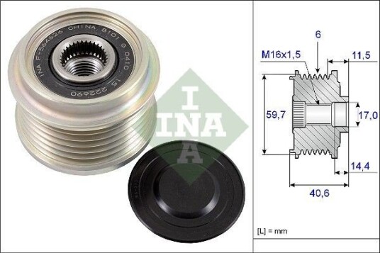 Dynamo remhjul INA 535 0227 10