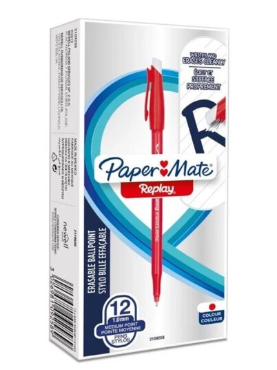 Paper Mate Replay - ballpoint pen - red (pack of 12) Paper Mate Replay - ballpoint pen - red (pack of 12)