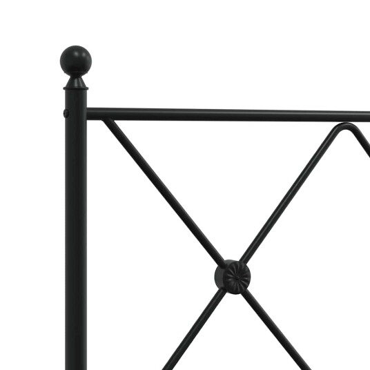  Sengegavl i metall svart 75 cm 8721012374126