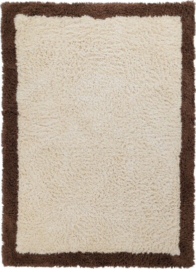 Ryetepper Sagres Natural Cotton Shaggy offwhite/brun Størrelse: 240 x 340 cm