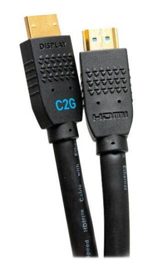 C2G 25ft Ultra Flexible 4K Active HDMI Cable Gripping 4K 60Hz - In-Wall M/M - HDMI-kabel med Ethernet - 7.6 m