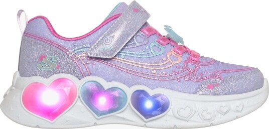 Skechers Enchanted Heart Blinkende Sneakers, Lavender, 25