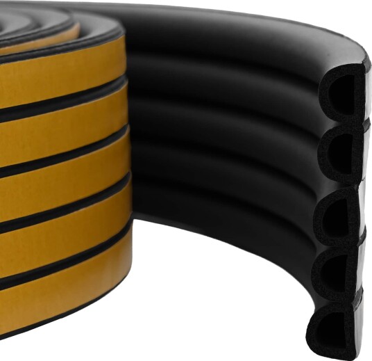 vidaXL Selvklebende vindusforsegling Svart 12 x 10 mm 100 m EPDM Skum