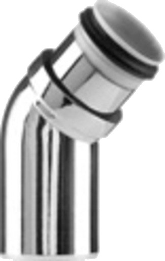 Smartline 40 mm PP bend 45 grader forkrommet