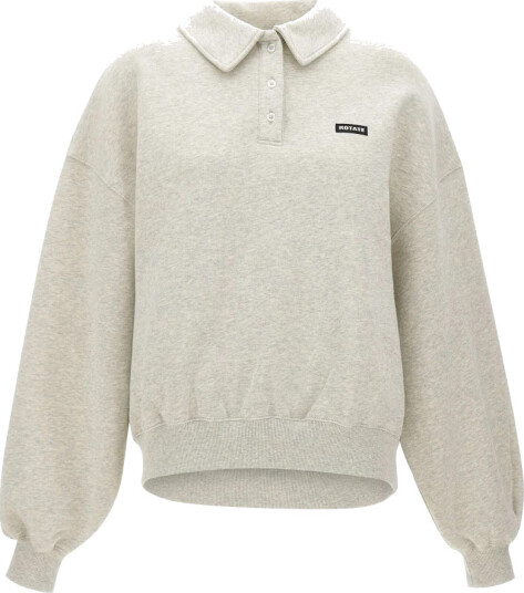 ROTATE Classic Sweat Polo White M ROTATE Classic Sweat Polo White M