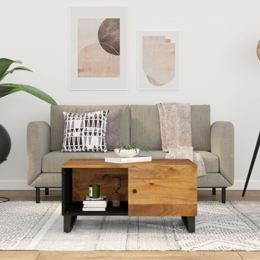 Salongbord 80x50x40 cm heltre mango og konstruert tre 8720845578541
