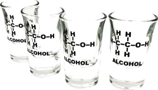 Mad Monkey   Shotglass Med Alkoholformel 4 Stk.