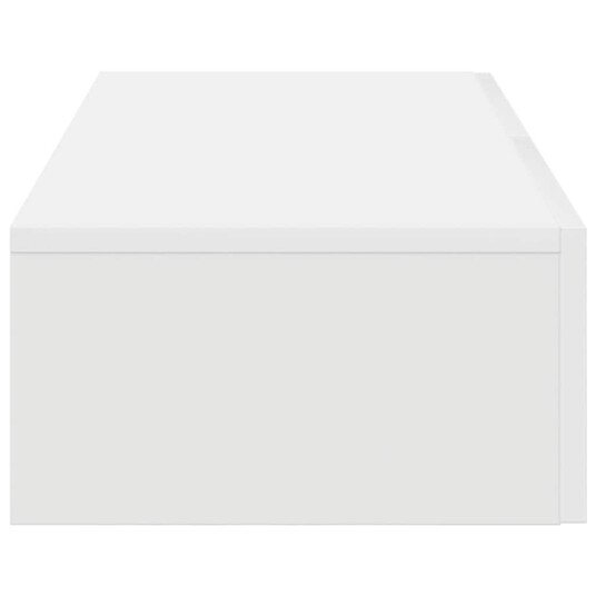  Vegghylle med skuffer hvit 80x33x17 cm konstruert tre 8721158650085
