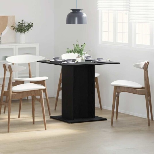 vidaXL Spisebord svart eik 80x80x75 cm konstruert tre vidaXL Spisebord svart eik 80x80x75 cm konstruert tre