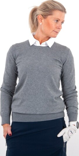 Cutter & Buck Oakville Crewneck Grå Golfgenser dame Grå (95) Small