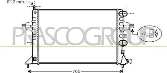 PRASCO OP017R004 Radiator motorkjøling