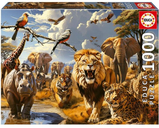 Educa Wild Animals Puslespill 1000 Brikker
