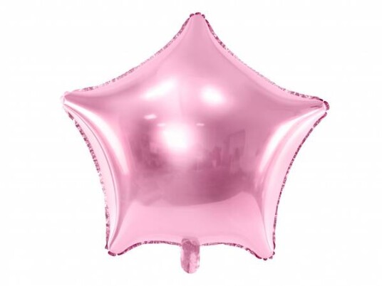 Folieballong stjerne lyse rosa 48cm