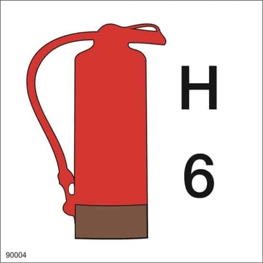 FIRE EXTINGUISHER HALON 15X15 PVC 20x20cm