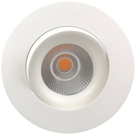 Nordesign Georgia 360 lavtbyggende downlight 7W 2700K RA97 Dimbar IP44 - Hvit