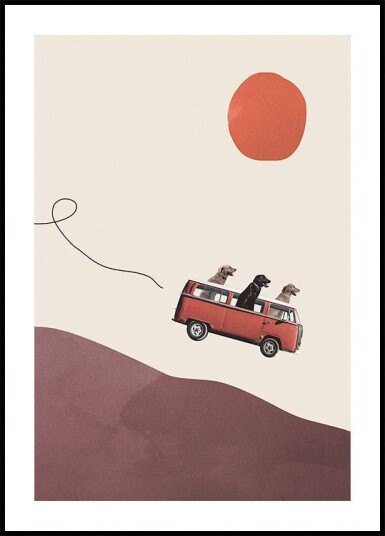 Maarten Léon Adventure gang Plakat Plakat / 30x40cm
