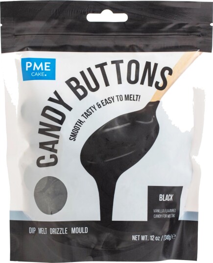 PME Candy Buttons Svart   340 g