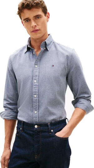 Tommy Hilfiger Flex Dobby Sf Shirt Navy M