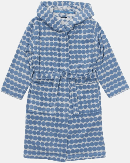Marimekko Home Räsymatto Hooded Bath Robe Blue S/M