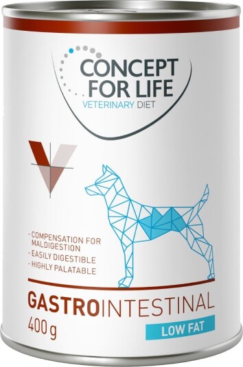 Concept For Life Vet våtfôr Veterinary Diet Gastro Intestinal Low Fat 12 x 400 g