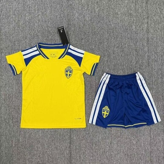 Sverige 2026 VM Fotballtrøye for barn Gutter