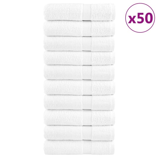  Premium håndklær SOLUND 50 stk hvit 50x100 cm 600gsm