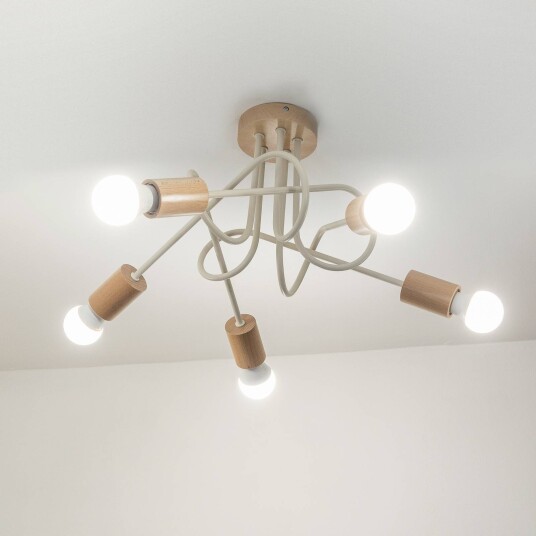 Taklampe Oxford HELAM dimbar Krem / amber Stue / spisestue Metall Moderne Taklampe Oxford HELAM dimbar Krem / amber Stue / spisestue Metall Moderne