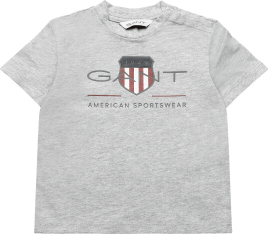 Gant Kids Archive Shield Ss T Shirt Grey 80 Gant Kids Archive Shield Ss T Shirt Grey 80