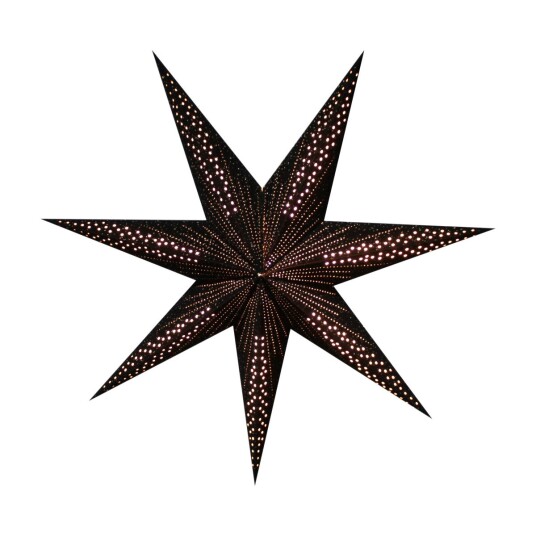 KULZ JULESTJERNE FLØYEL 60CM SVART GLITTER 