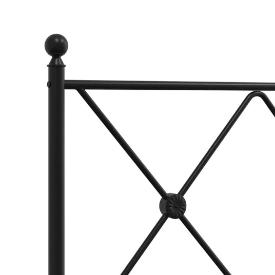  Sengegavl i metall svart 180 cm 8721012374225