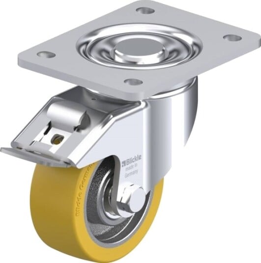 Blickle 595678 Lh-Gth 100K-3-Fi Styrehjul Med Brems Hjuldiameter 100 Mm Bæreevne (Maks.) 450 Kg (1 Stk.)