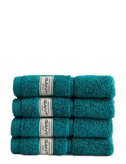 GANT Premium Towel 30X30 4-Pack - Green - 30X30
